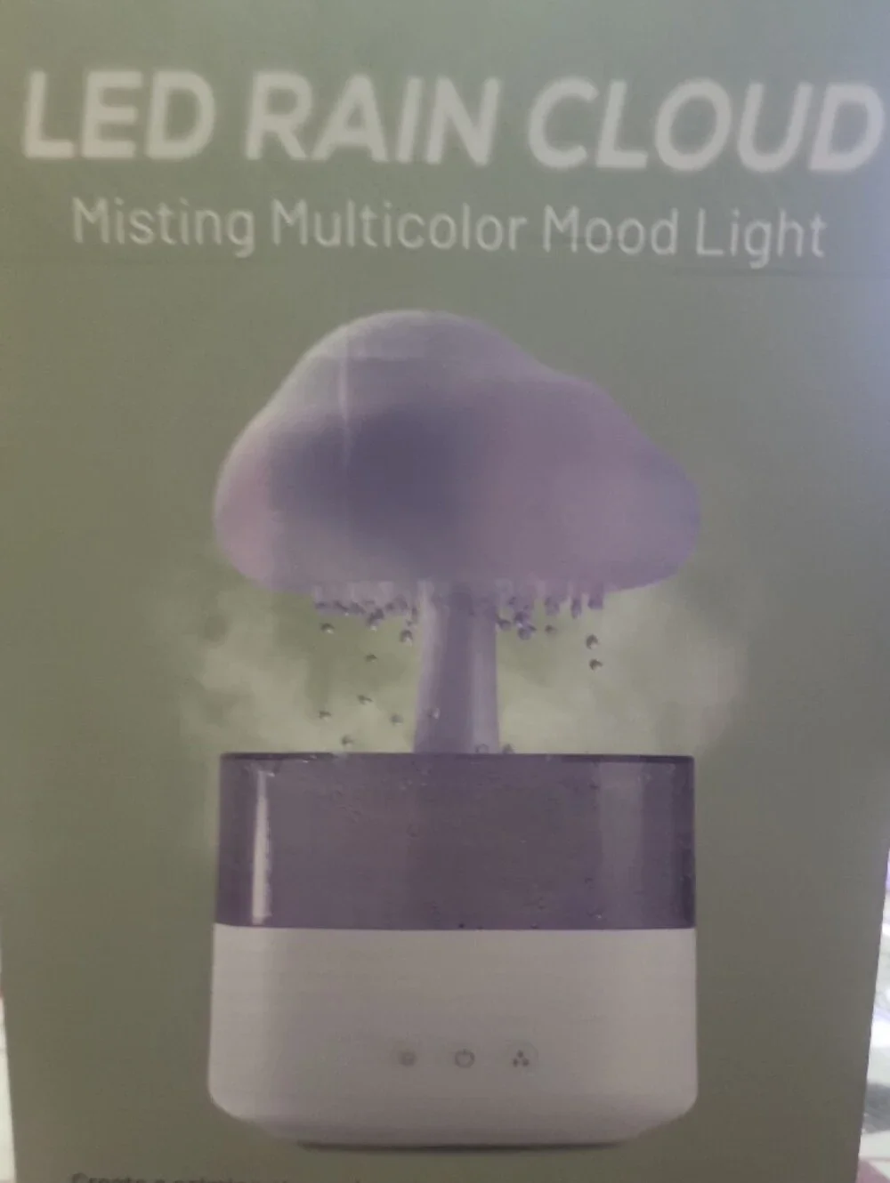 LED Rain Cloud Misting Multicolor Mood Light - White